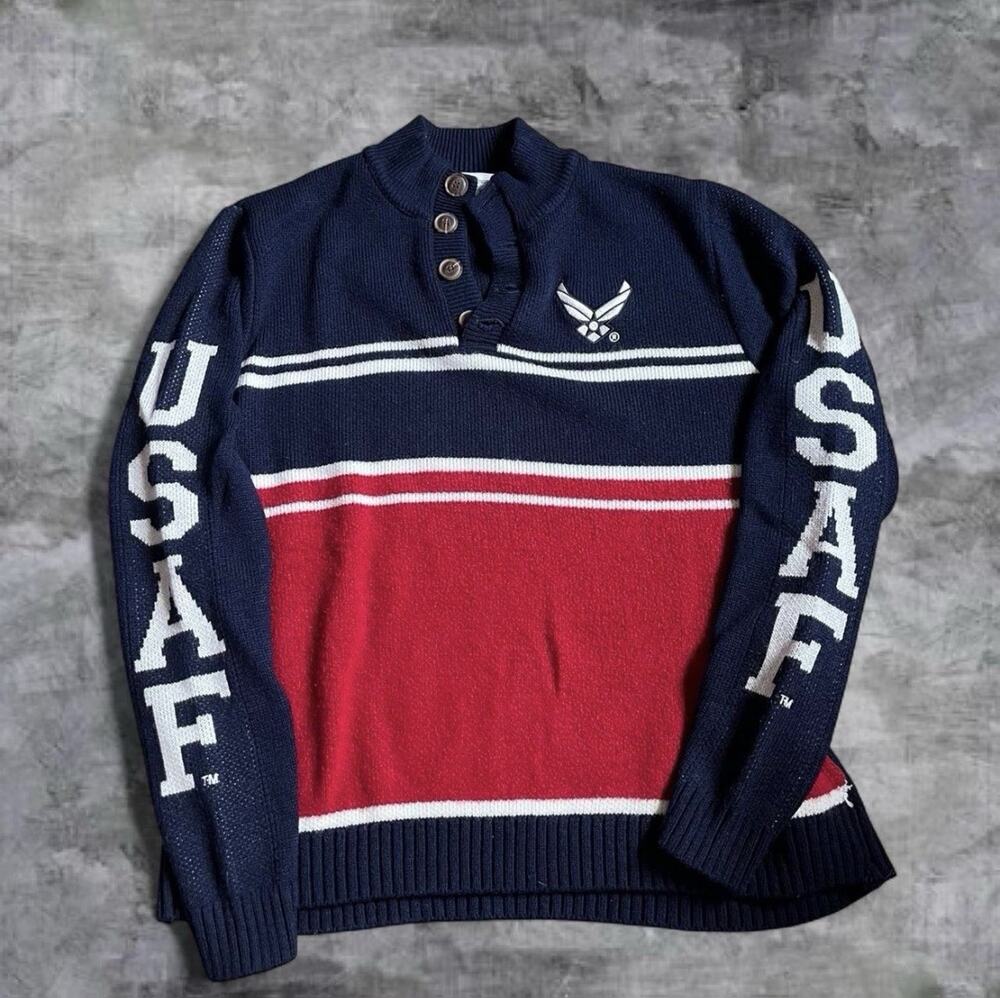 Bradford Exchange Men’s United States Air Force Red White, Blue Sweater Size XL